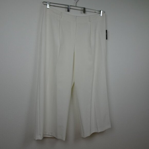 Vince Camuto Wide Leg Pants Women's Plus Size 20W Off White Pleated Dressy - Picture 3 of 9